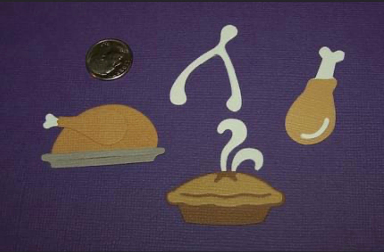 Turkey Dinner Die Cuts Thanksgiving
