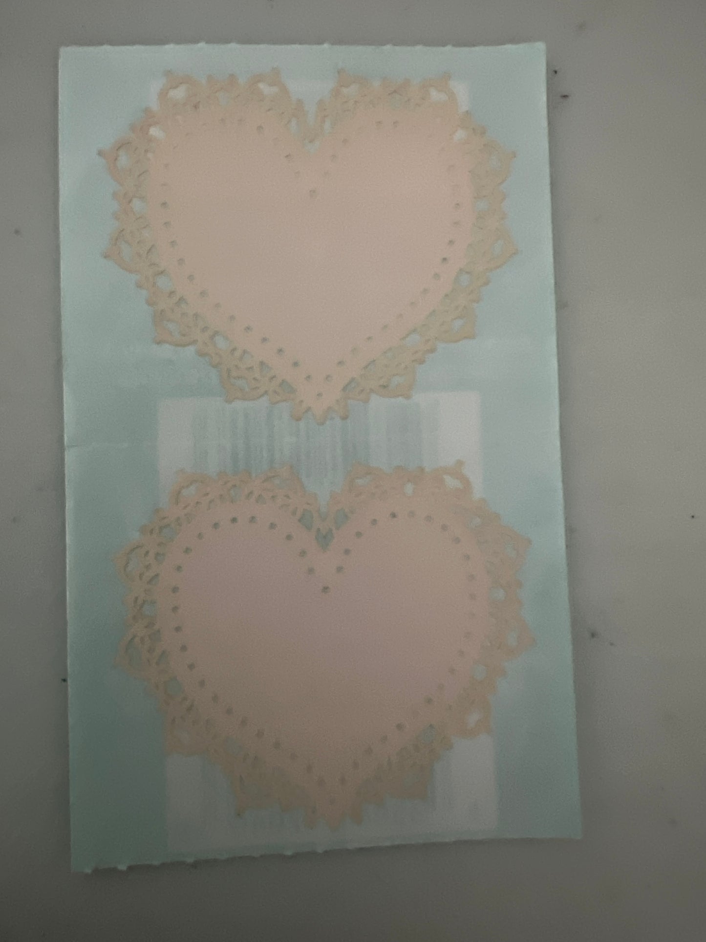 Mrs. Grossman’s Stickers Hearts Pink Lace 1/2 Sheet New