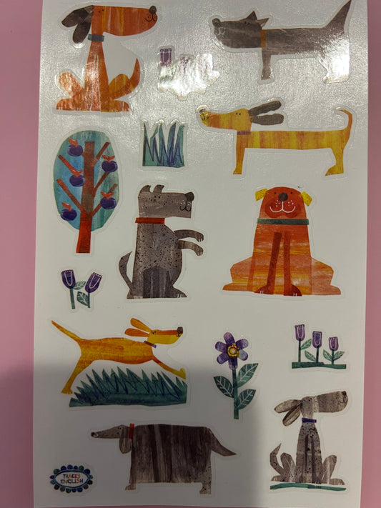 Mrs. Grossman’s Large Stickers Collaged Dogs New
