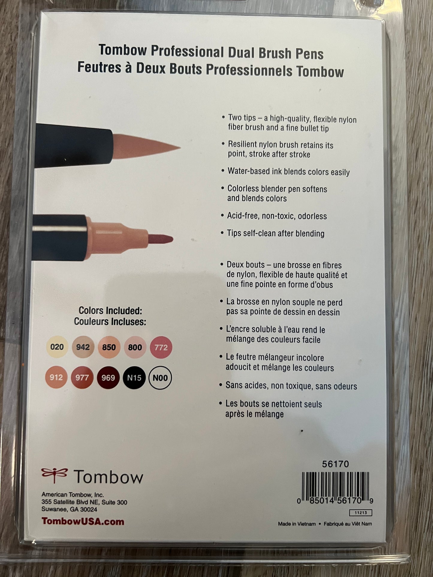 Tombow Dual Brush Markers Portrait Pallette Set of 10