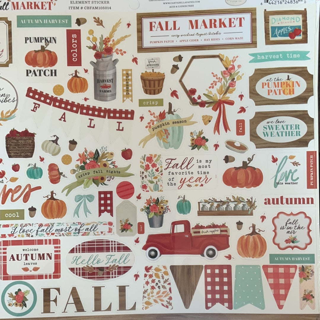 Echo Park Element Stickers Fall Market CBFAM105014
