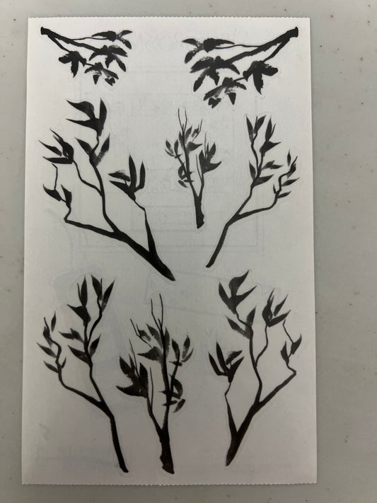 Mrs. Grossman’s Large Stickers Flowers Brush Branches New