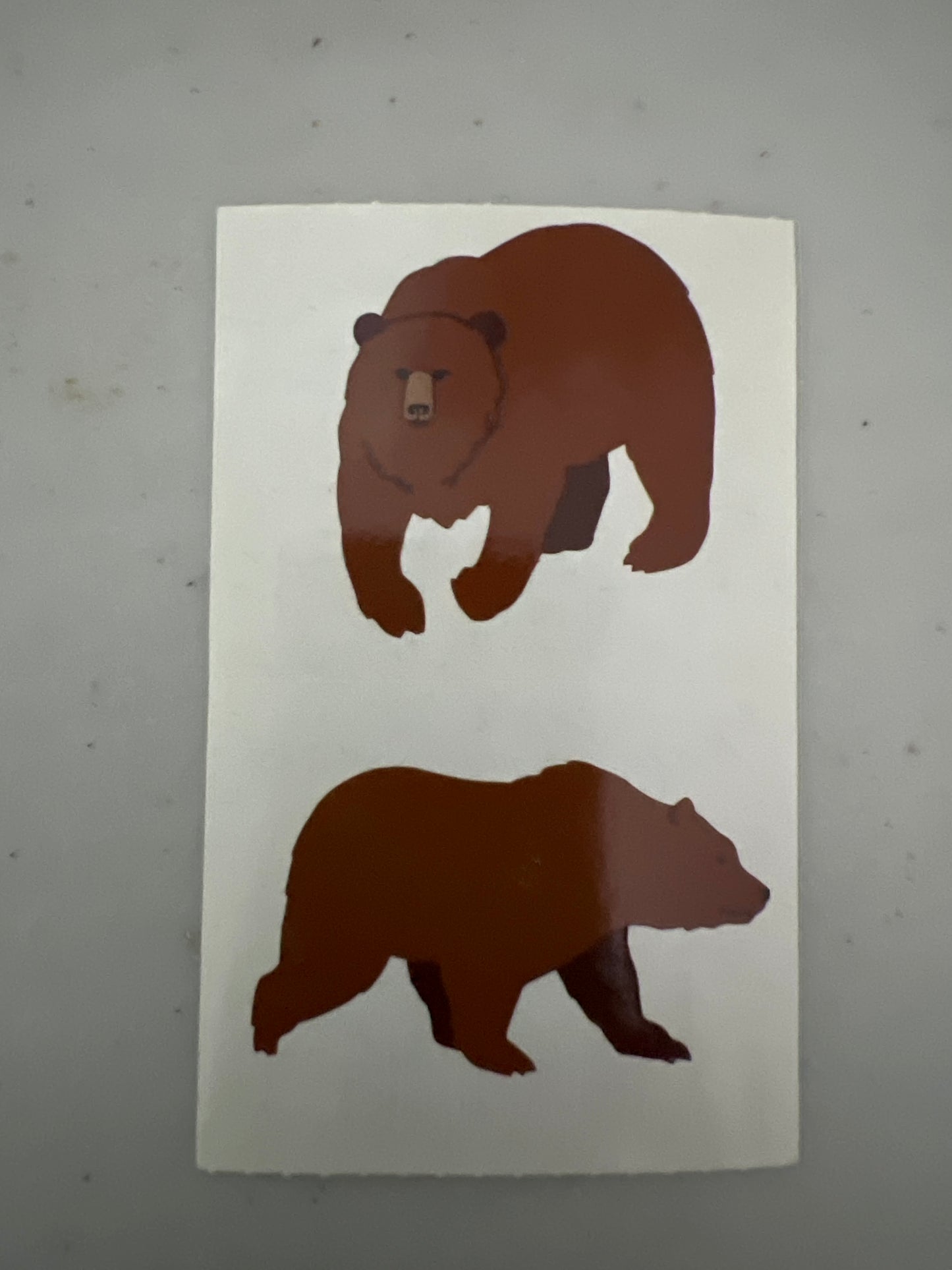 Mrs. Grossman’s Stickers Animals Grizzly Bear 1/2 Sheet New