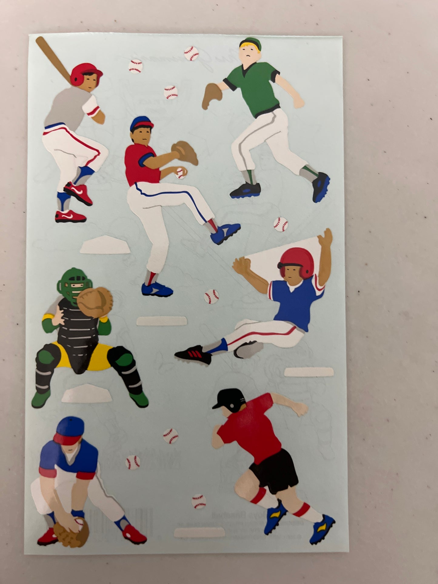 Mrs. Grossman’s Large Stickers Sports Boy’s Baseball New