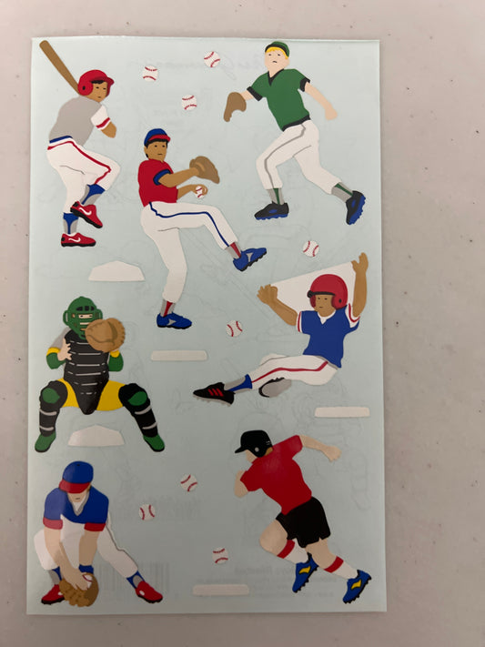 Mrs. Grossman’s Large Stickers Sports Boy’s Baseball New