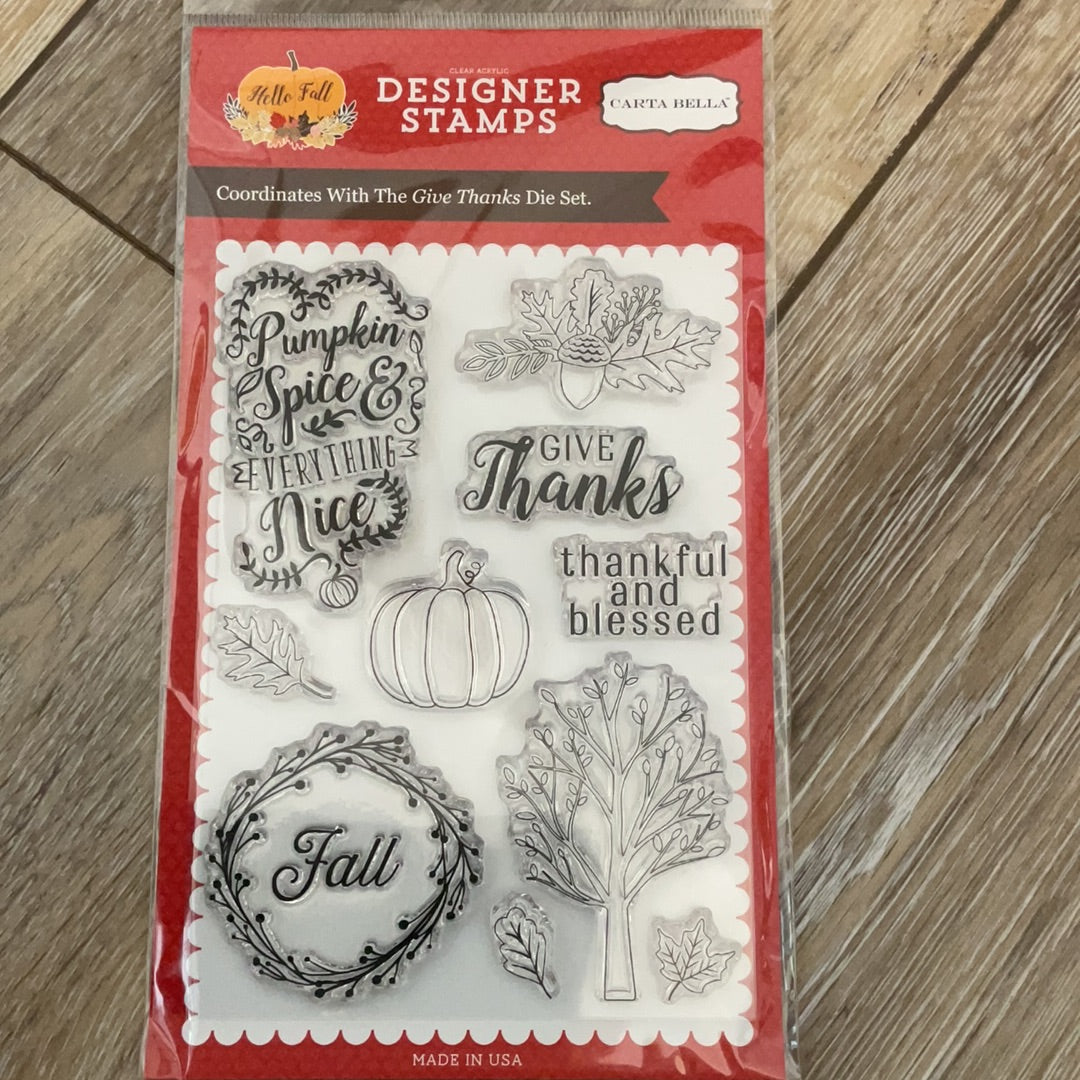 Give Thanks Stamps CBHF70045 Thanksgiving