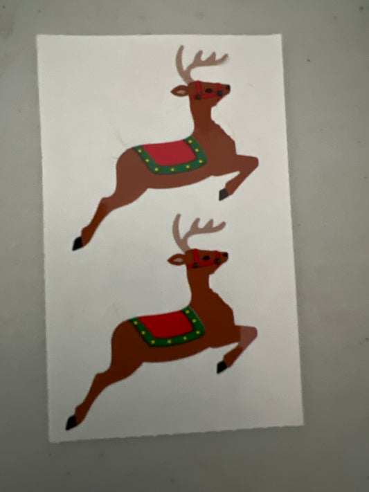 Mrs. Grossman’s Stickers Christmas Reindeer 1/2 Sheet New