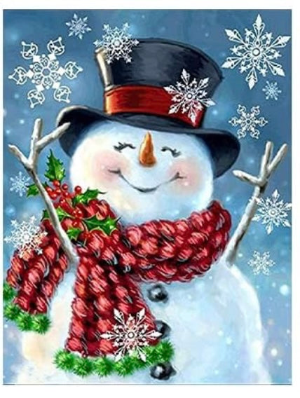 Diamond Painting Kits Snowman With Scarf W1228