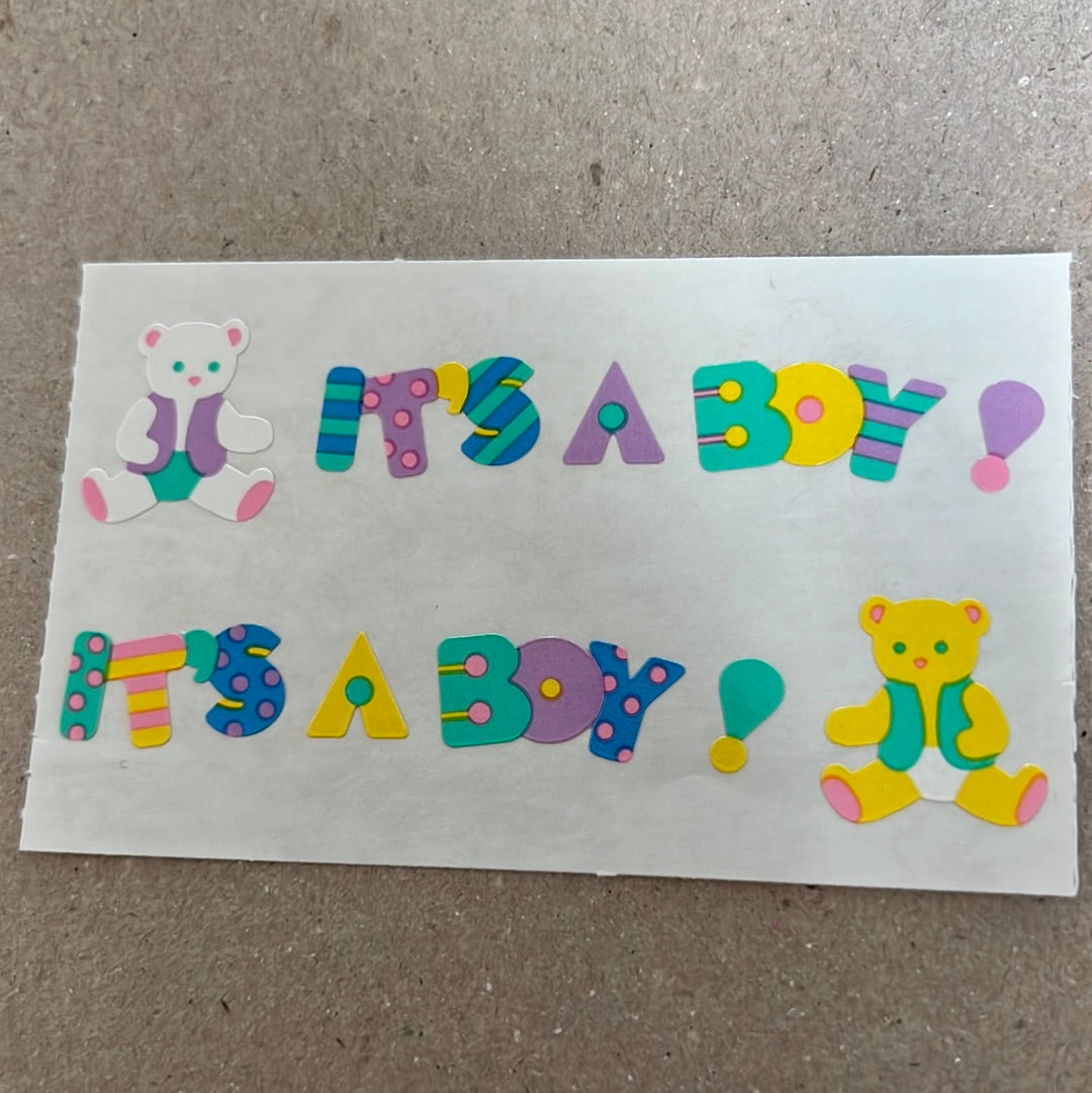 Mrs. Grossman’s Stickers Baby It’s a Boy 1/2 Sheet