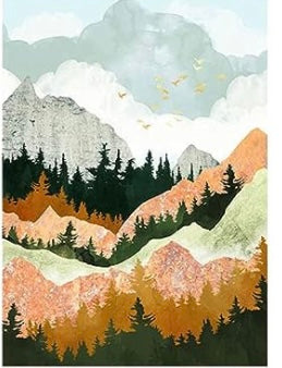 Diamond Painting Kits Orange Landscape ZC022