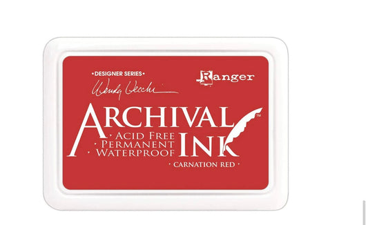 Archival Ink Pads Carnation Red cardmaking