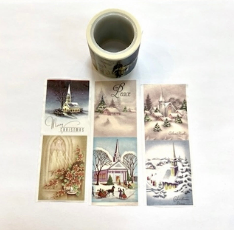 Christmas Snow Washi Tape Embellishments