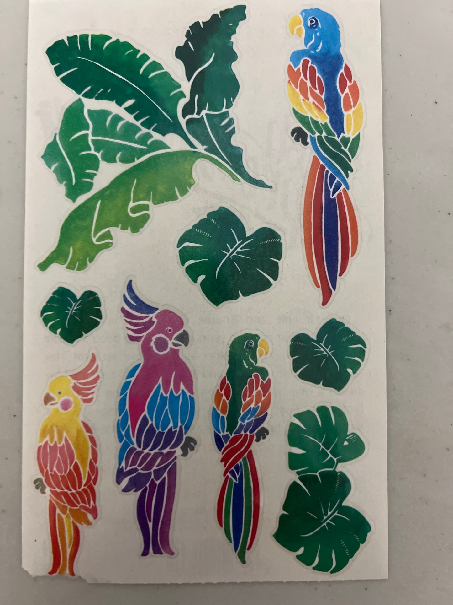 Mrs. Grossman’s Large Stickers Posh Parrots New