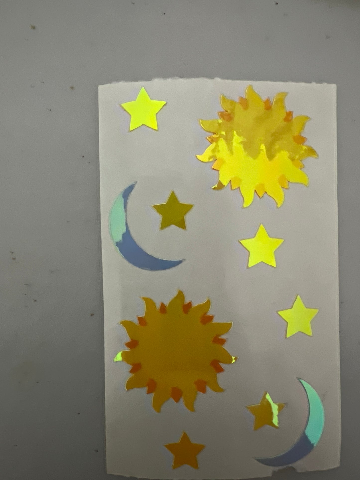 Mrs. Grossman’s Stickers Space Sun & Moon 1/2 Sheet