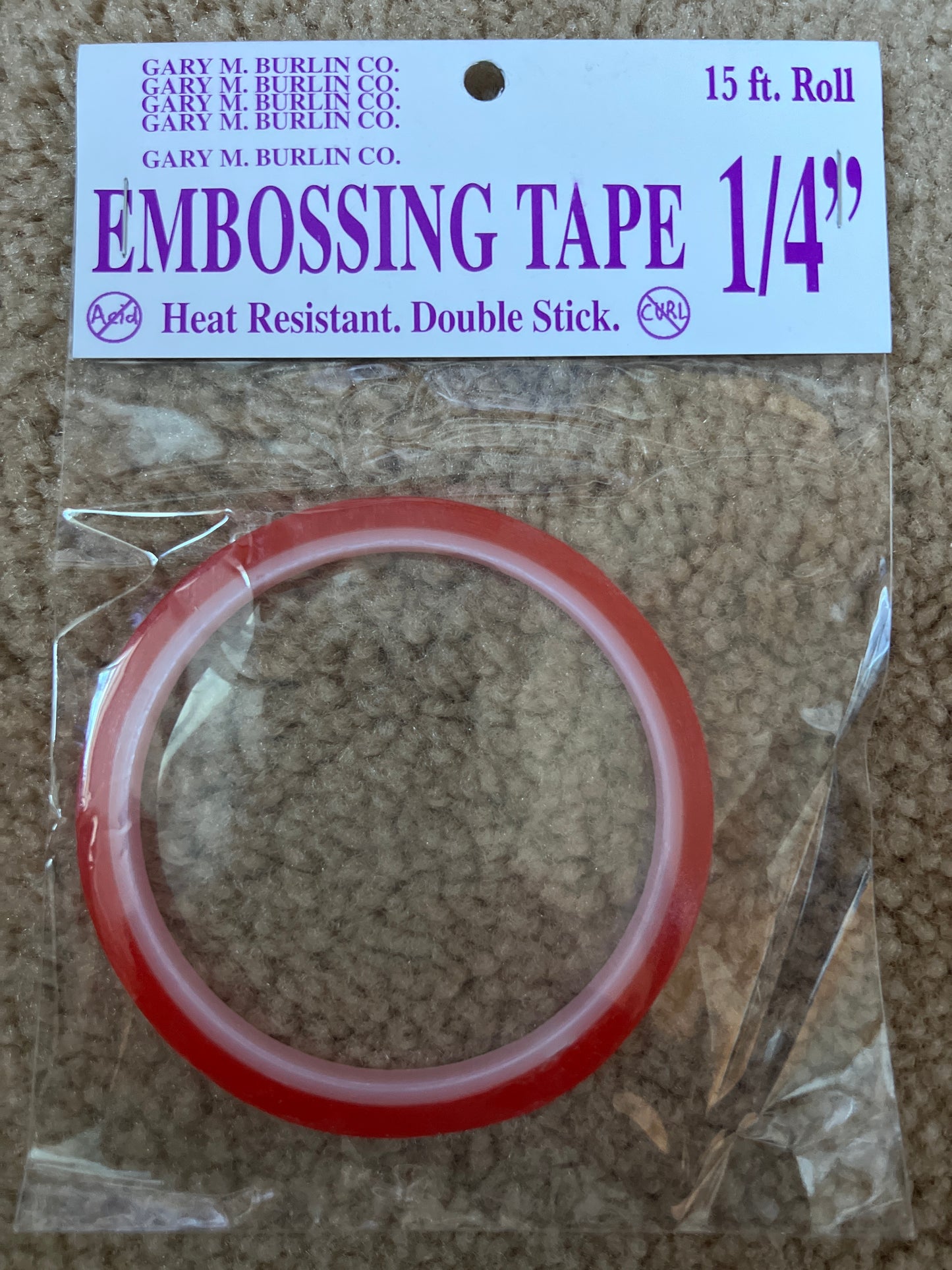 Heavy Duty Red Tape 1/4” Adhesive New
