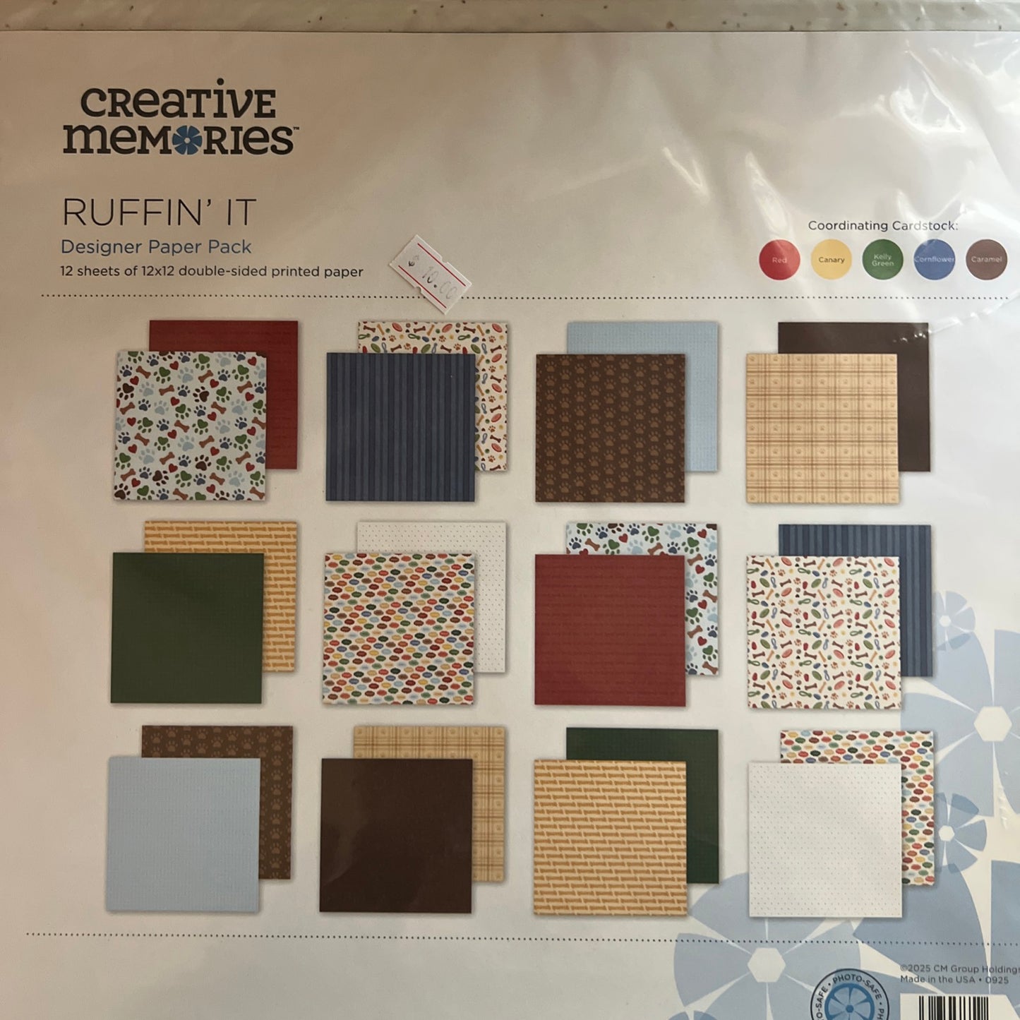 Creative Memories Ruffin’ It Paper Pack New