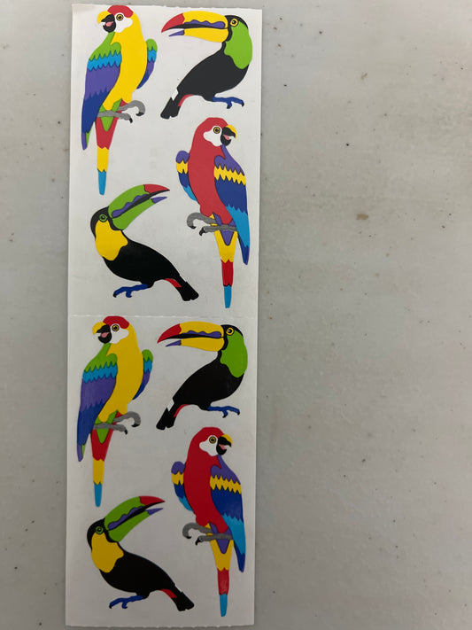 Mrs. Grossman’s Stickers Birds Parrots New