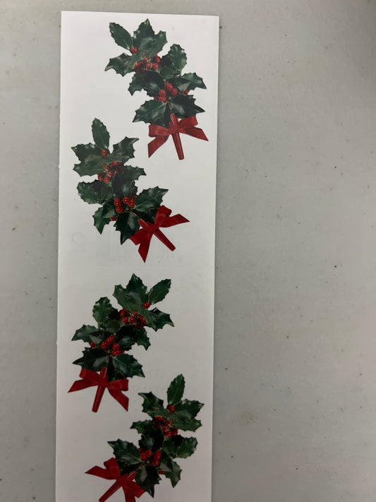 Mrs. Grossman’s Stickers Christmas Holly Sprigs New