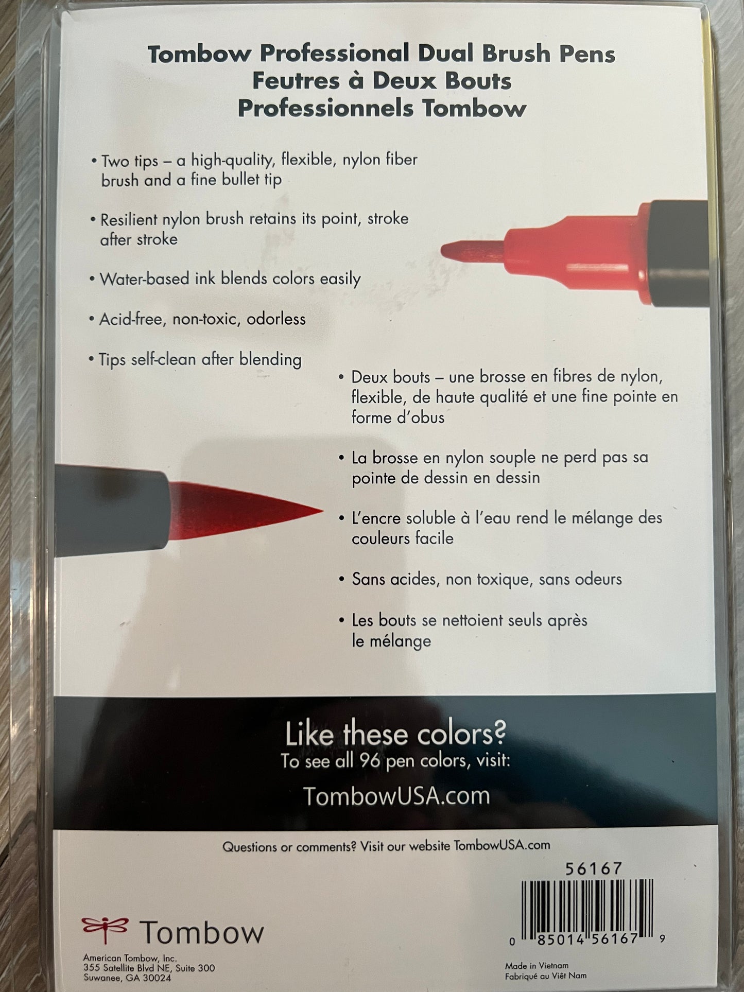 Tombow Dual Brush Markers Bright Pallette Set of 10