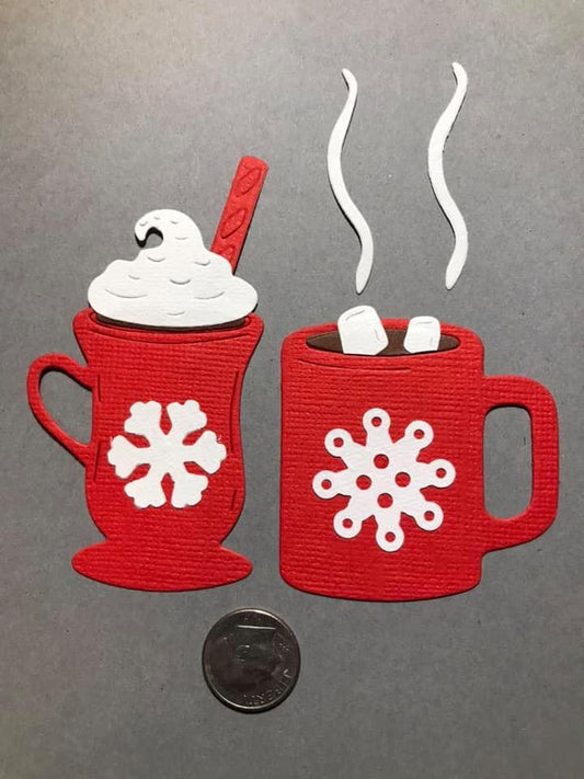 Mugs of Hot Chocolate Die Cuts Winter