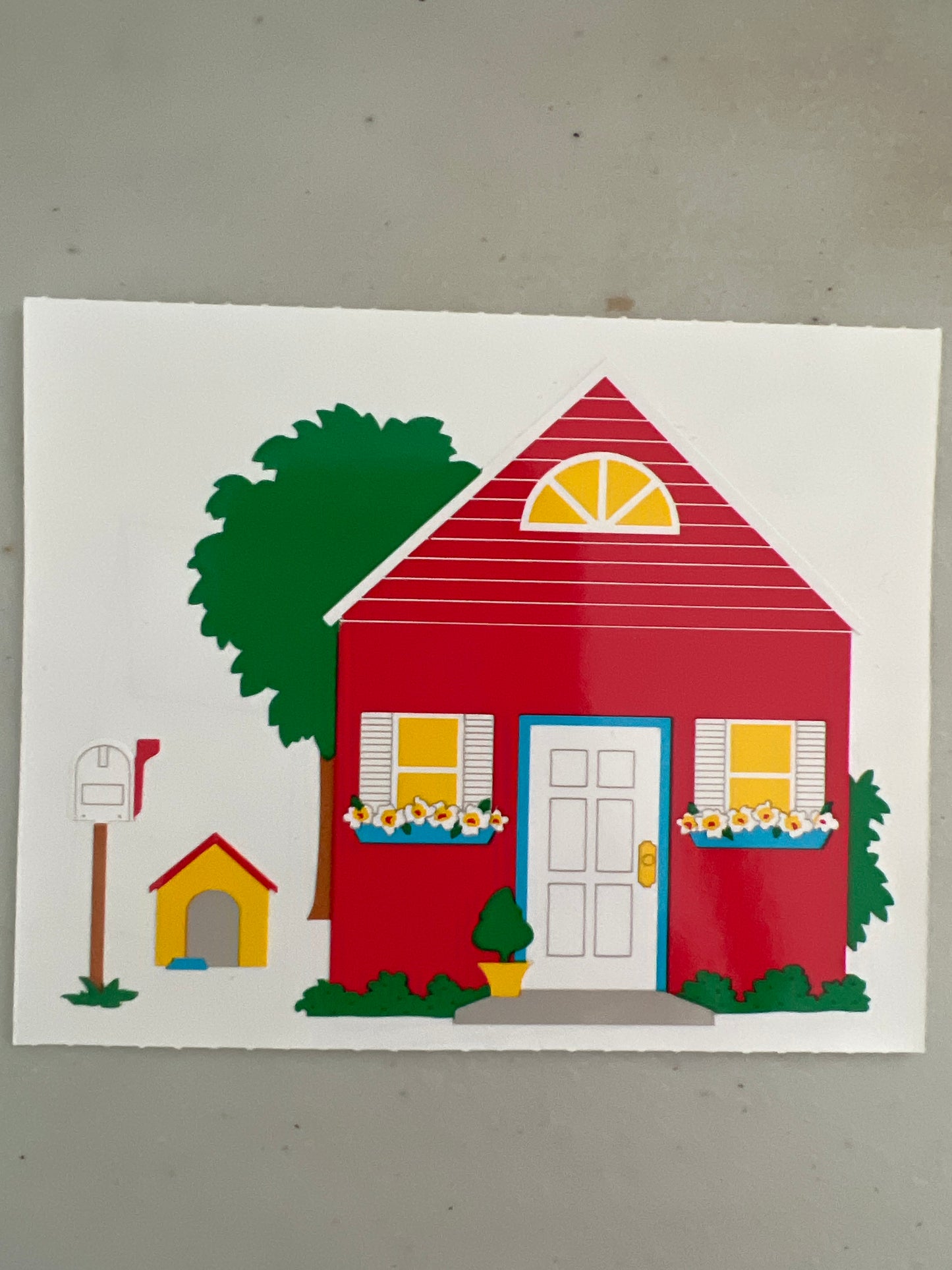 Mrs. Grossman’s Large Stickers Red House 1/2 Sheet New