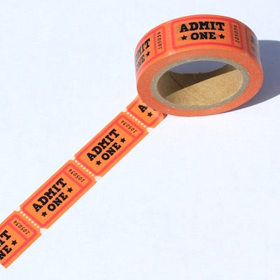 Admit One Ticket Washi Tape Embellishments 3005
