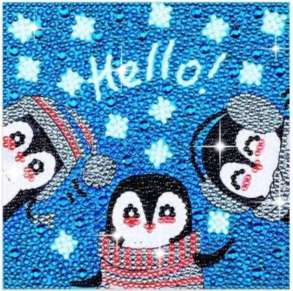 Diamond Painting Kits Penguins Hello Winter Easy