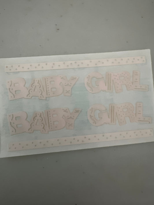 Mrs. Grossman’s Stickers Baby Girl 1/2 Sheet New