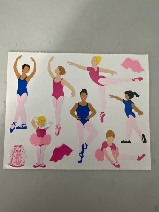 Mrs. Grossman’s Large Stickers Sports Ballet New 1/2 Sheet