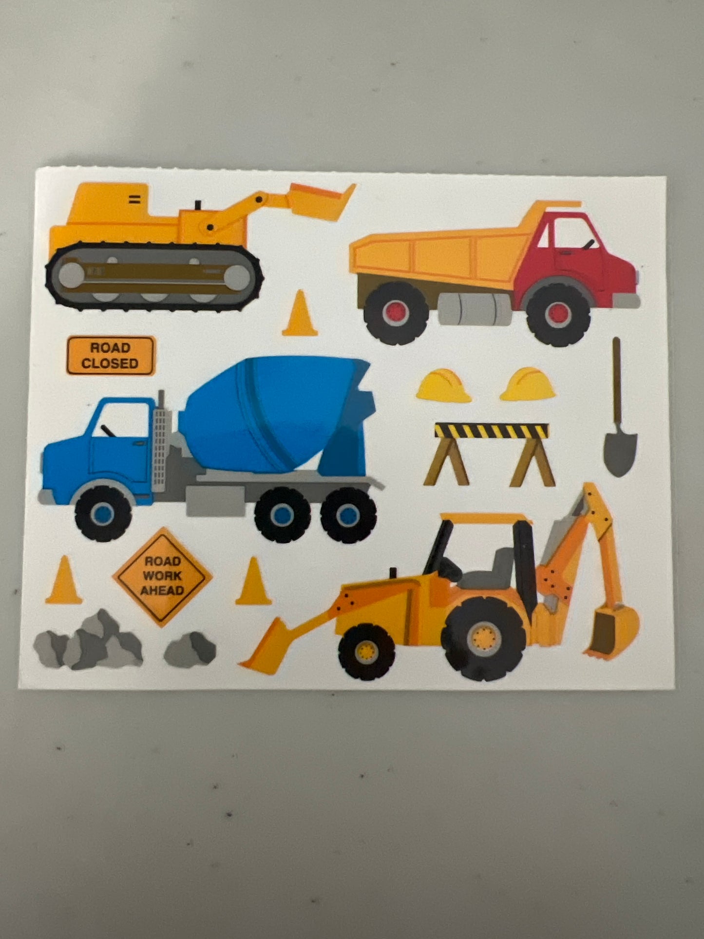 Mrs. Grossman’s Large Stickers Trucks New 1/2 Sheet