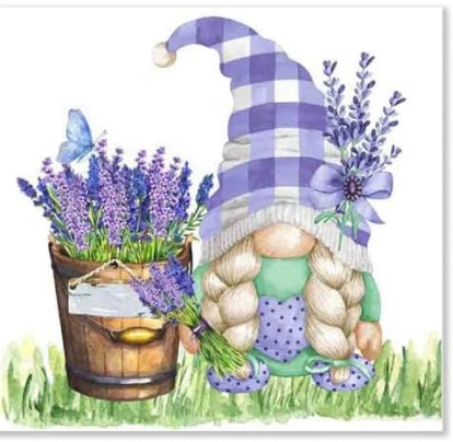 Diamond Painting Kits Gnome with Lavendar Z057 spring