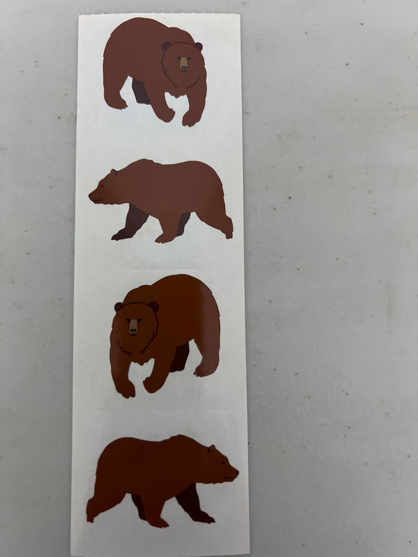 Mrs. Grossman’s Stickers Animals Grizzly Bear New