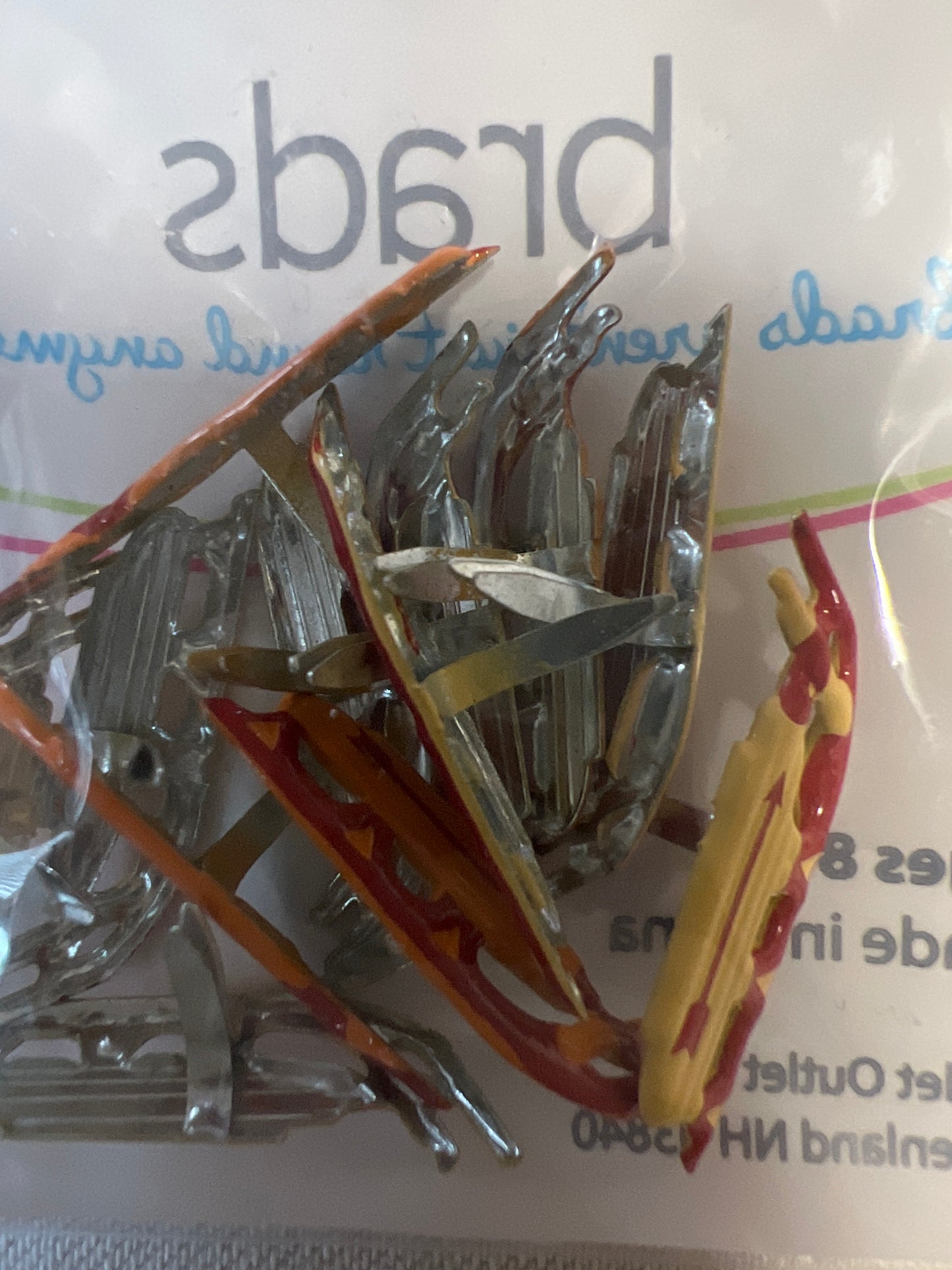 X Sleds Brads Embellishments Winter New