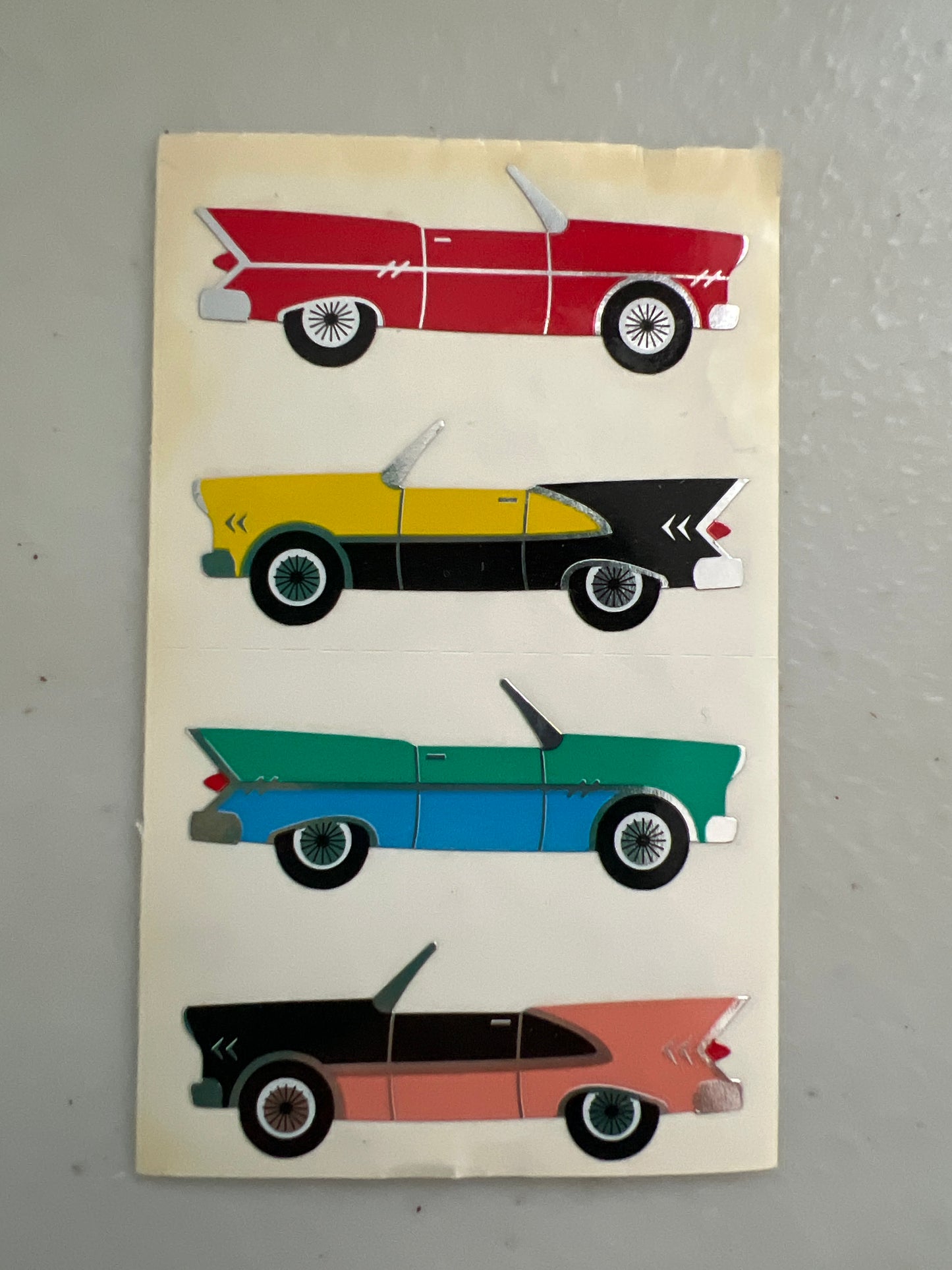 Mrs. Grossman’s Stickers Vehicles Classic Cars New! 1/2 Sheet