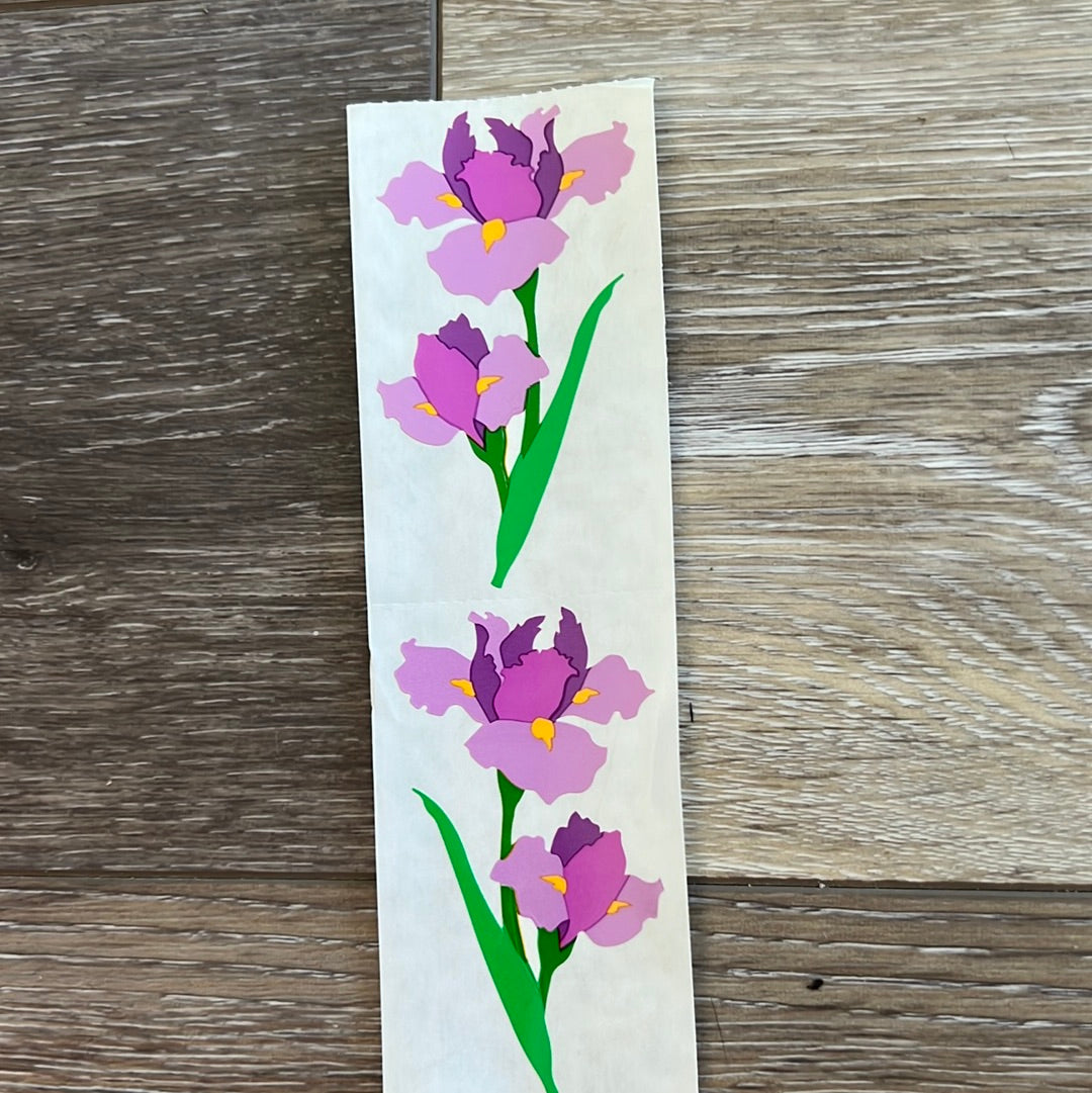Mrs. Grossman’s Stickers Flowers Purple Iris