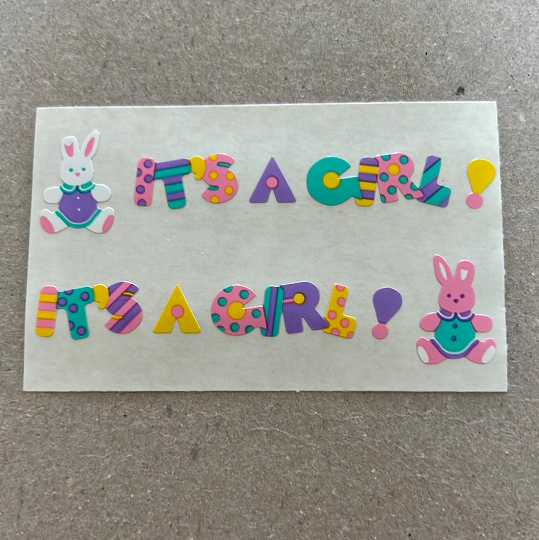 Mrs. Grossman’s Stickers Baby It’s a Girl 1/2 Sheet