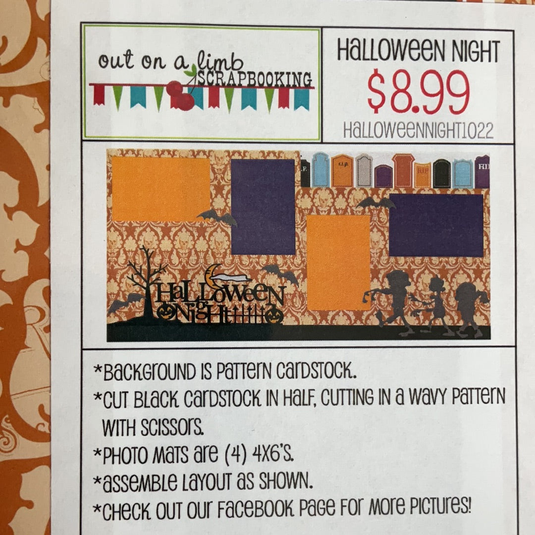 Out on a Limb Scrapbook Kit Halloween Night