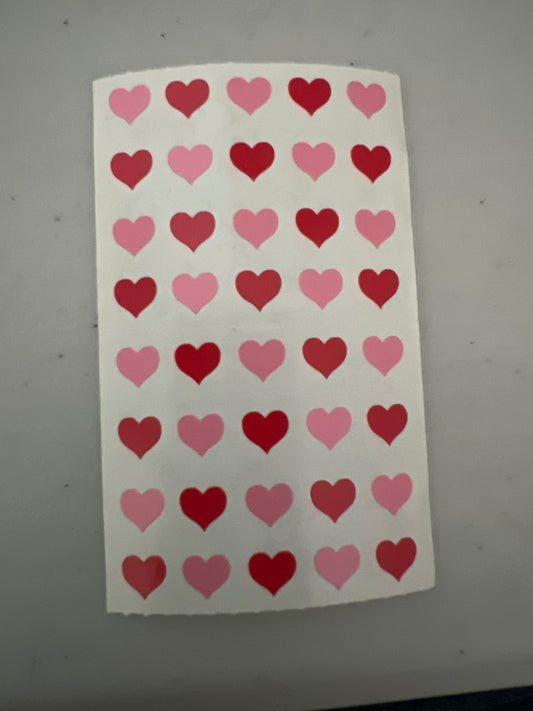 Mrs. Grossman’s Stickers Hearts Micro Red & Pink 1/2 Sheet New Valentine’s