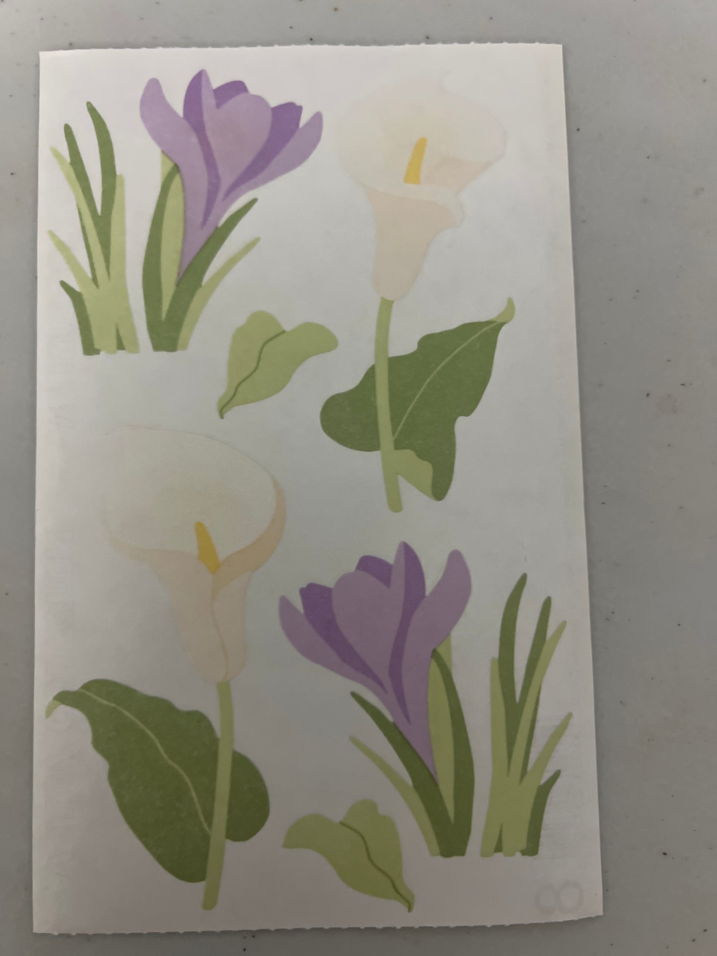 Mrs. Grossman’s Large Stickers Vellum Crocus New