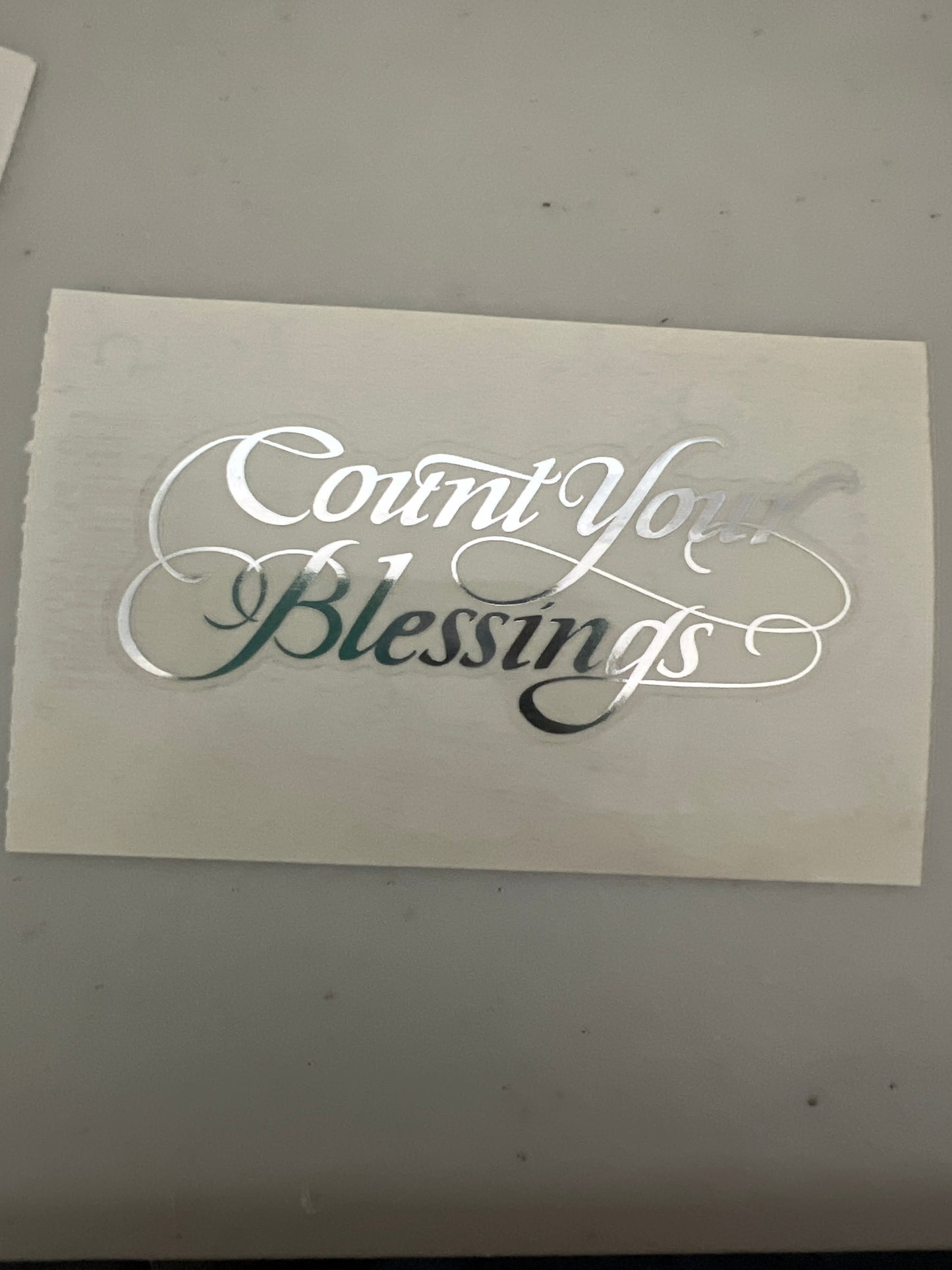 Mrs. Grossman’s Stickers Church Silver Count Your Blessings 1/2 sheet New