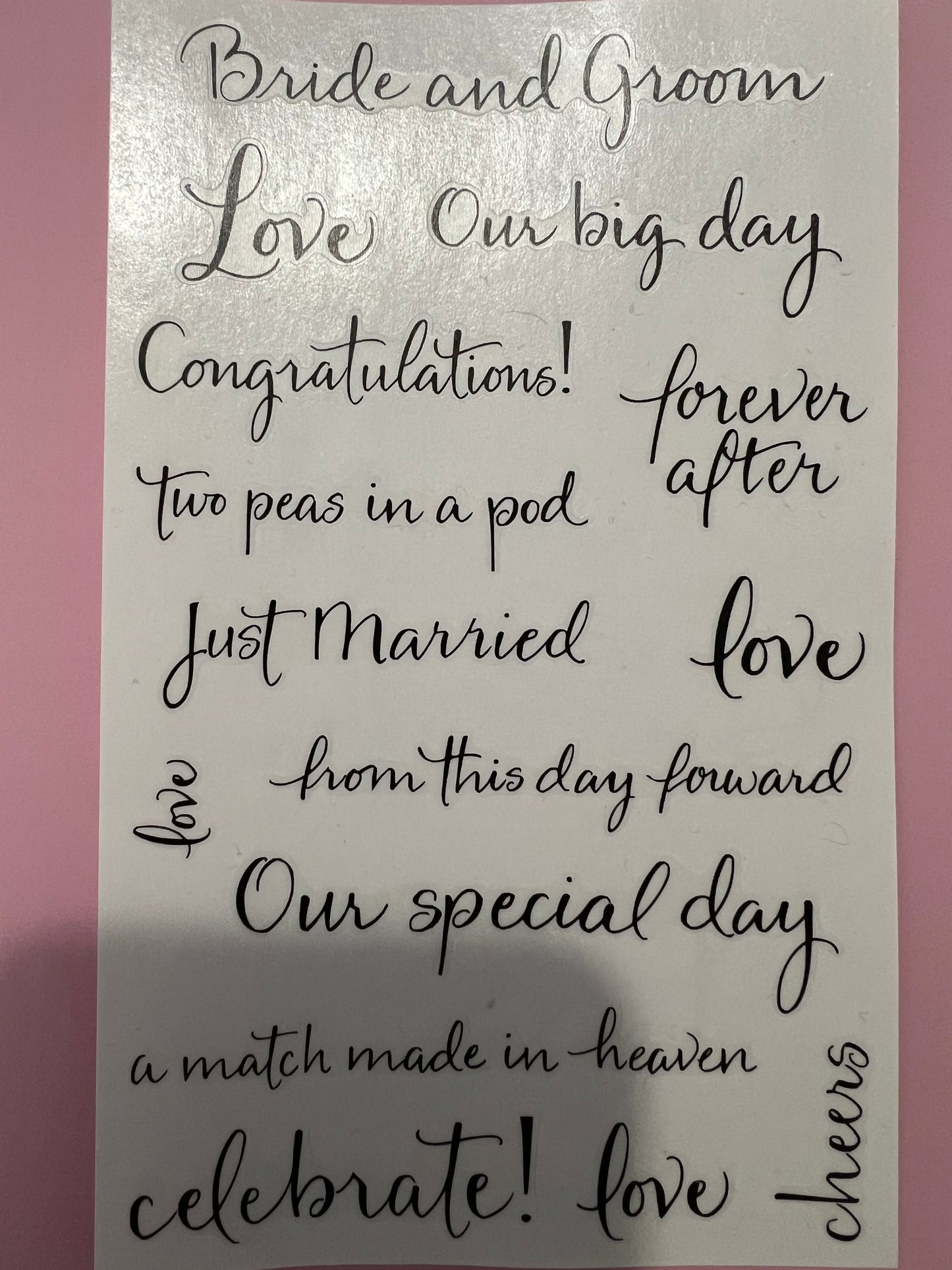 Mrs. Grossman’s Large Stickers Captions, Wedding New