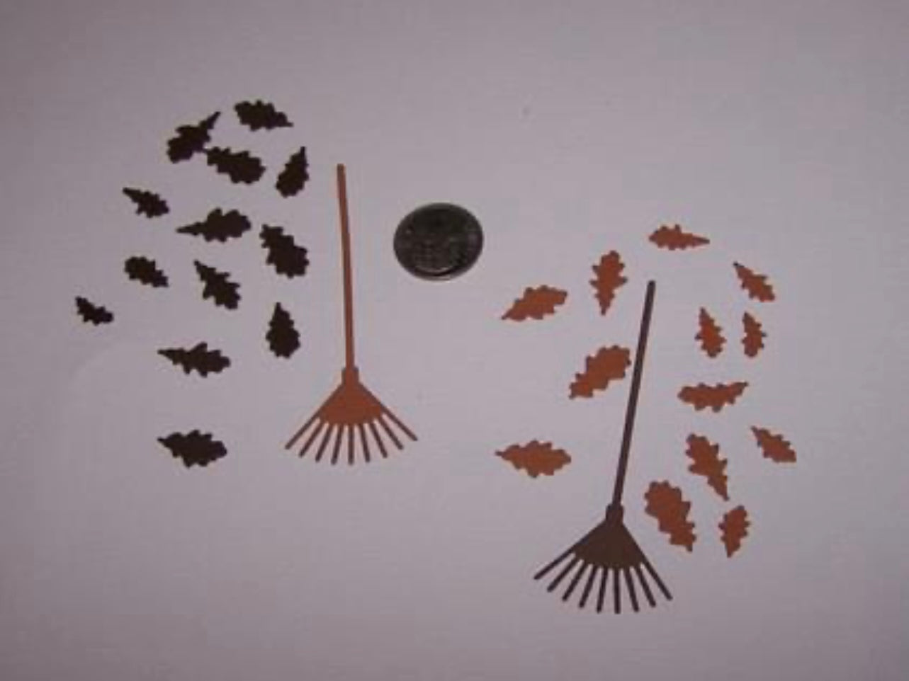 4 rakes and leaves Die Cuts Fall