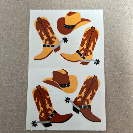 Mrs. Grossman’s Stickers Cowboy Boots 1/2 Sheet New