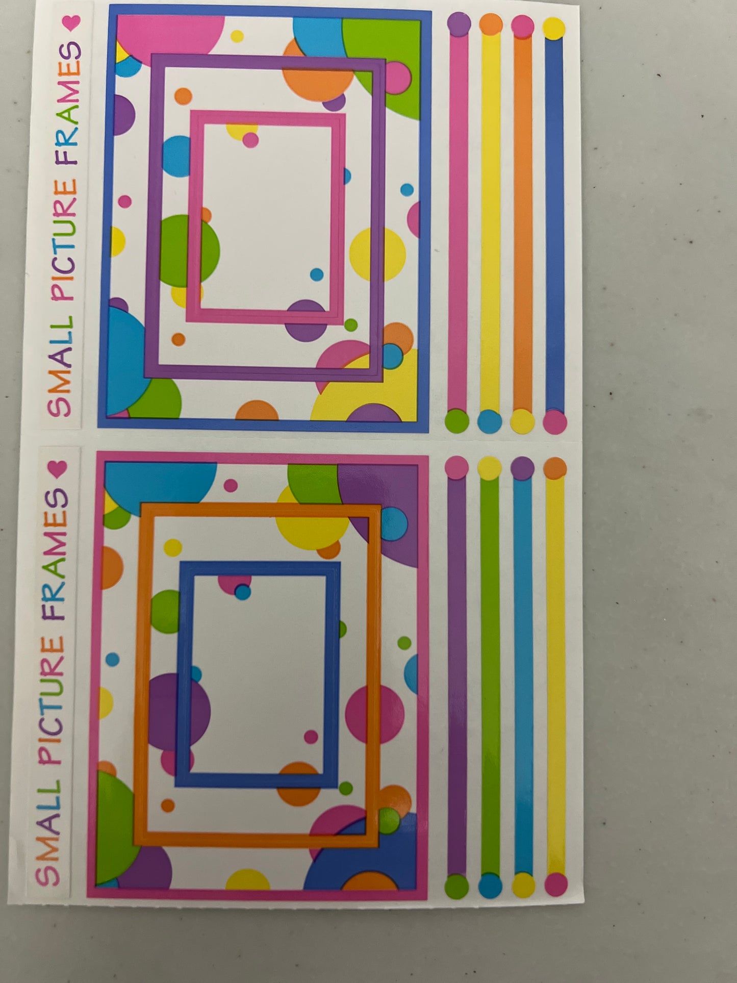 Mrs. Grossman’s Large Stickers Frame Bubble Small New