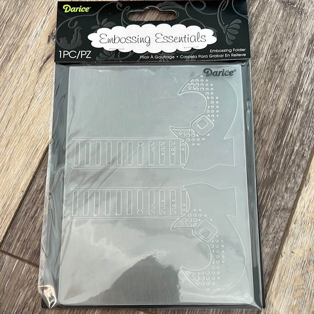 Darice Embossing Folder Witch Boots Halloween