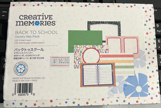 Creative Memories Back to School Mat Pack