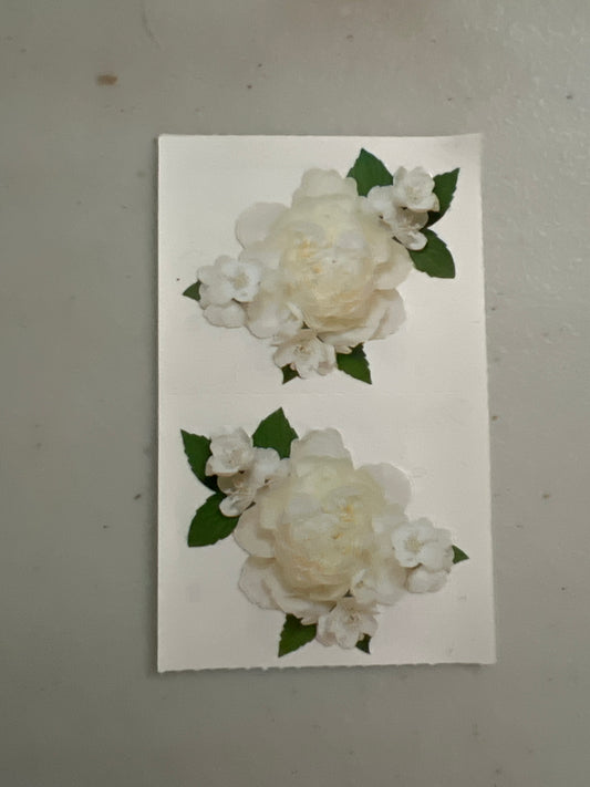 Mrs. Grossman’s Stickers White Peony New 1/2 sheet