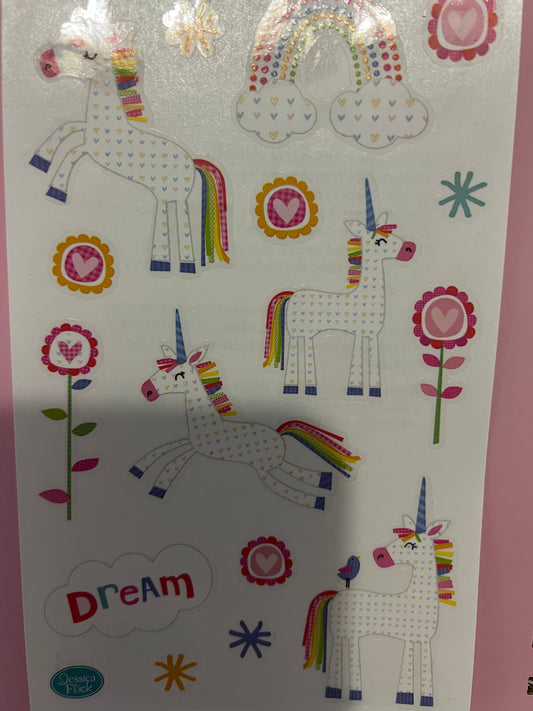 Mrs. Grossman’s Large Stickers Dreamy Unicorns New