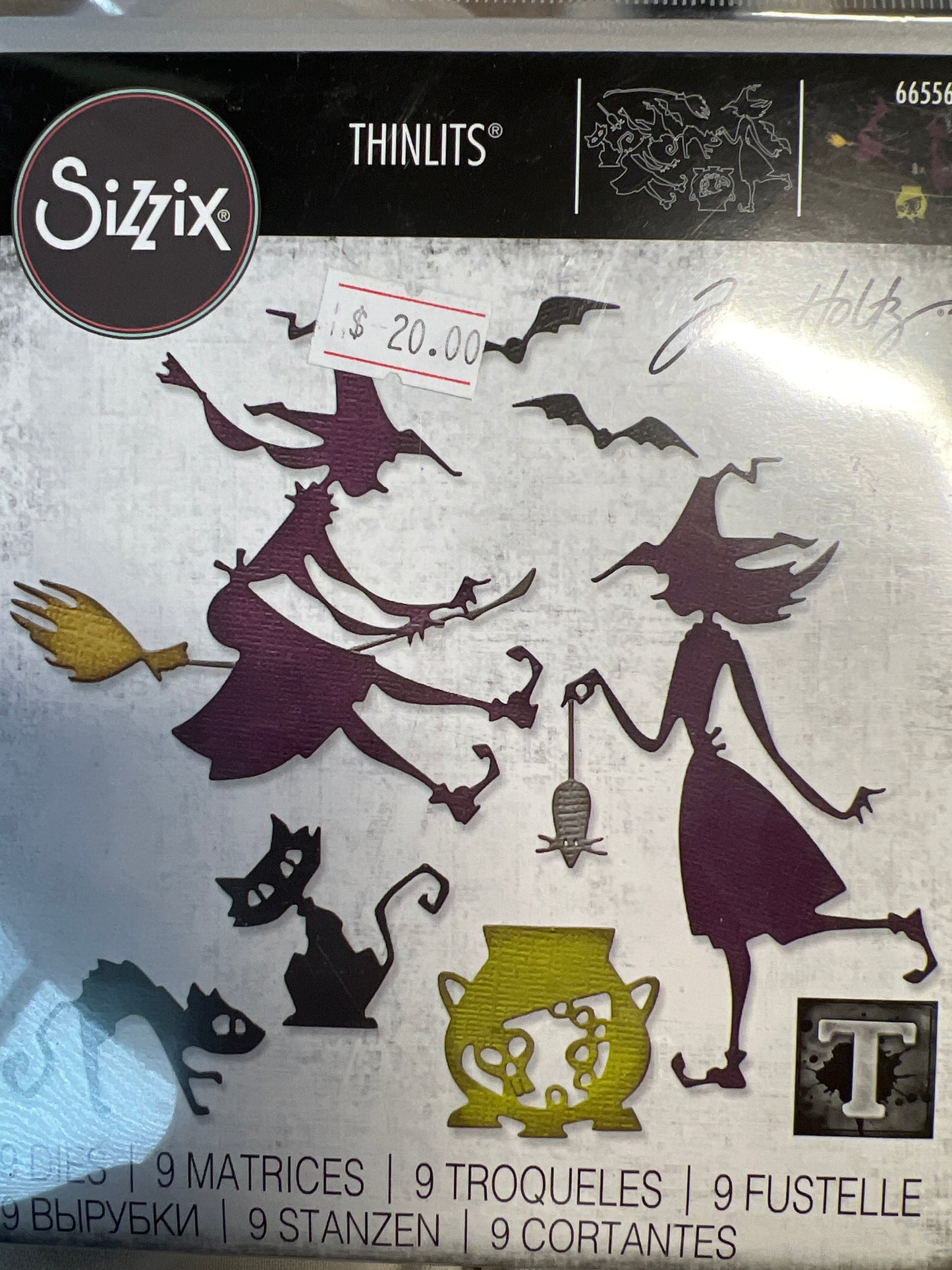 X Sizzix Thinlets Toil & Trouble Halloween Clearance