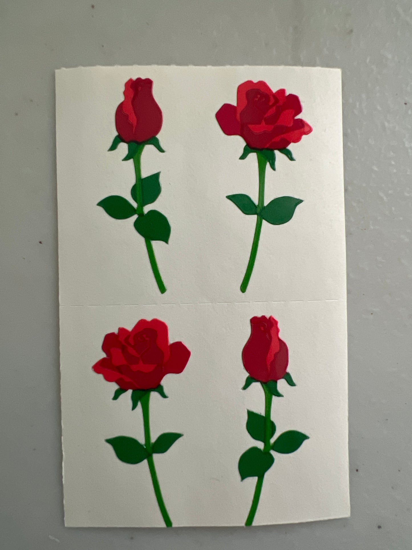 Mrs. Grossman’s Stickers Flowers Red Roses 1/2 Sheet